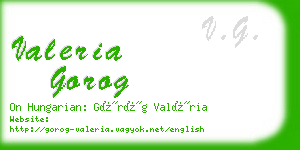 valeria gorog business card